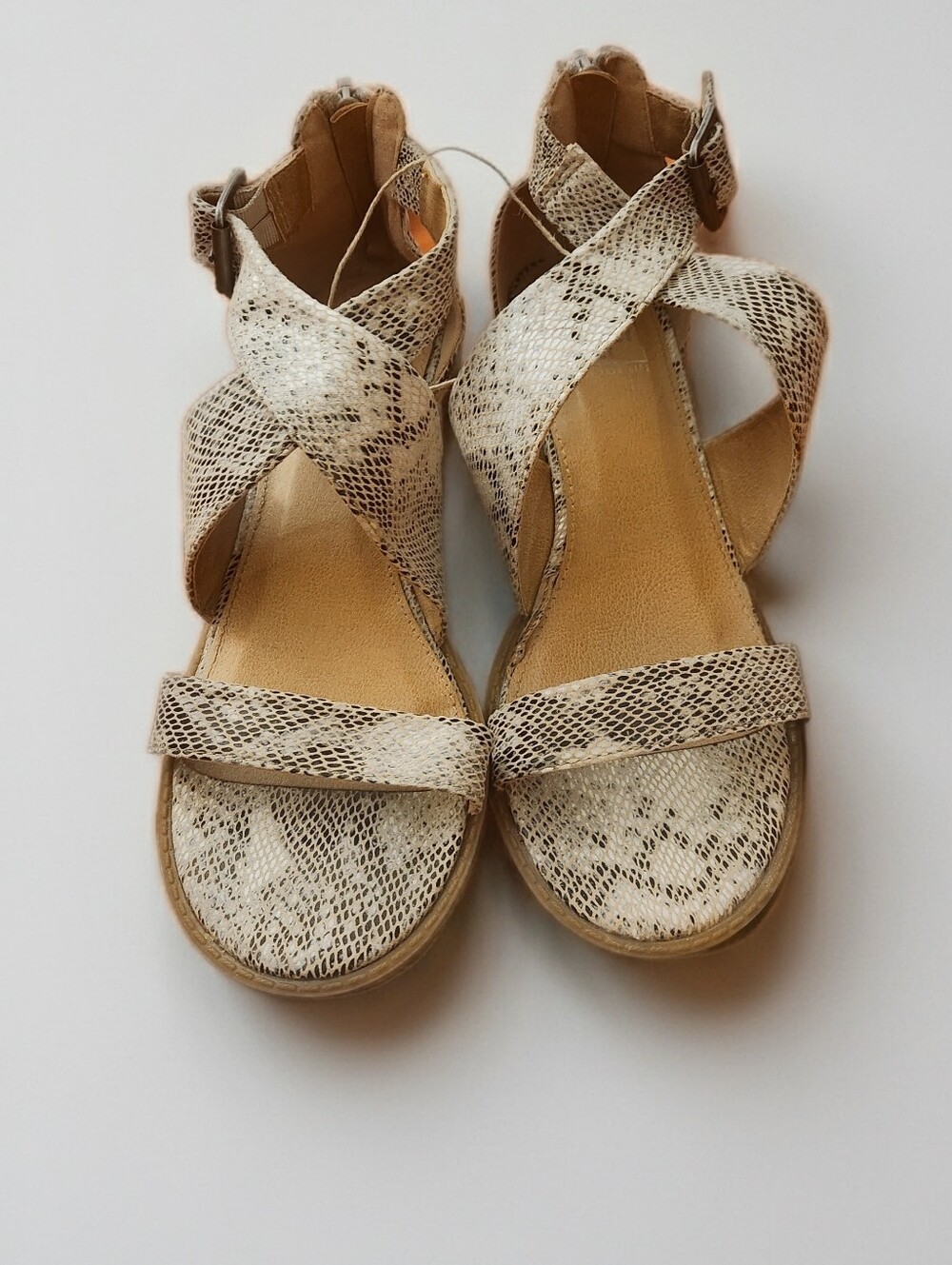 LFL by Lust for Life | Beige Snakeskin Gladiator Sandals | Size 7